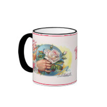 Vintage Bickel's Rose Advertising Mug