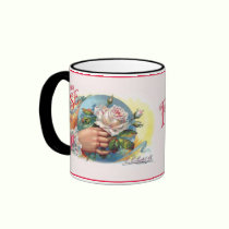 Vintage Bickel's Rose Advertising Mug mugs
