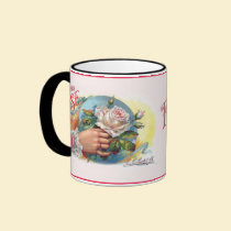 Vintage Bickel's Rose Advertising Mug