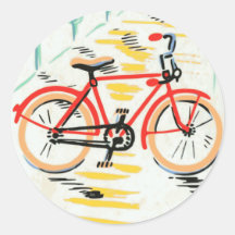 Vintage Bicycle Art Sticker