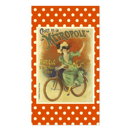 Vintage Bicycle Business Card (front side)