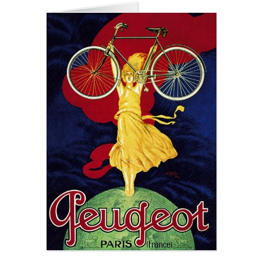 Vintage Bicycle Gifts - Cycles Peugeot Cards
