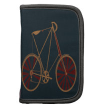 Vintage Bicycle Old School Blue Red Bike Folio Planners