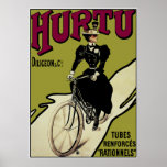 Vintage Bicycle Poster:  Hurtu Bicycles