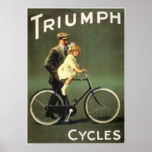 Vintage Bicycle Poster:  Triumph Cycles