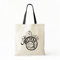 Vintage Bicycles Recycle Apparel and Gifts bags