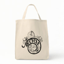 Vintage Bicycles Recycle Apparel and Gifts bags
