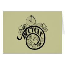 Vintage Bicycles Recycle Apparel and Gifts cards