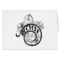 Vintage Bicycles Recycle Apparel and Gifts cards
