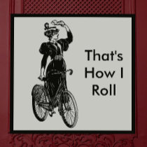 Vintage Bicyclist Refrigerator Magnet