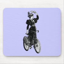 Vintage Bicyclist Mousepads