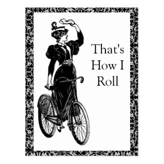 Vintage Bicyclist Postcard