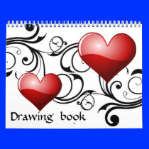 Vintage Big heart Drawing book - Customized Calendars