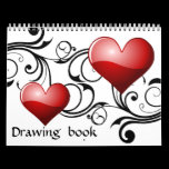Vintage Big heart Drawing book - Customized Calendars