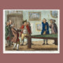 Vintage Billards Print Early Caricatures Poster