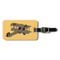 vintage biplane luggage tags