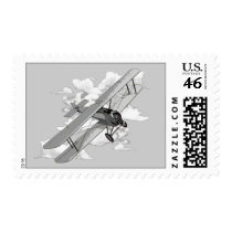 Vintage Biplane Stamp
