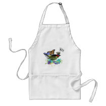 Vintage Bird Altered Art Collage Apron