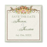 Vintage Bird and Roses - Save the Date Magnet