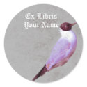 Vintage Bird Bookplate sticker