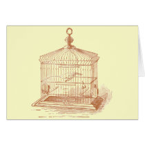 Vintage Bird Cage Cards