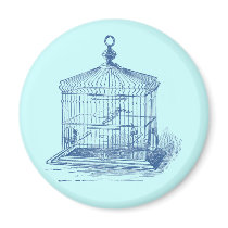 Vintage Bird Cage Magnets