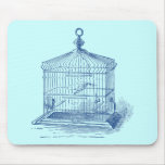 Vintage Bird Cage Mouse Pads