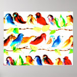 Vintage Bird Canvas or Poster posters