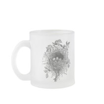 Vintage Bird Nest Illustration mugs