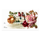 Vintage Bird Roses Gift Tag Business Card Templates