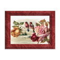 Vintage Bird Roses Postcard
