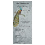Vintage Bird Wedding Program Personalized Rack Card
