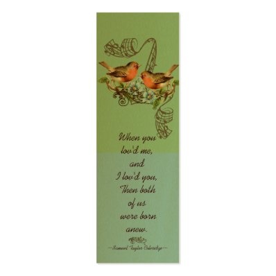 Vintage Bird Wedding Tags Mini Business Card