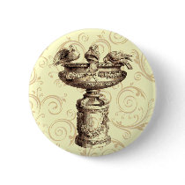Vintage Birdbath Button