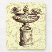 Vintage Birdbath Mousepads