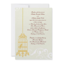 Vintage Birdcage Wedding Invitations