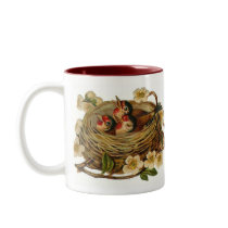 Vintage birdnest cup mugs