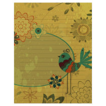 vintage birds and floral design custom letterhead