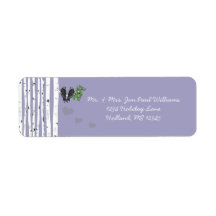 Vintage Birds Birch Tree You Choose Background Return Address Labels