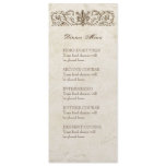 Vintage Birds, Blue E - Menu or Wedding Invitation