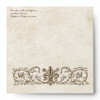 Vintage Birds, Blue Egg - Wedding Envelopes envelope