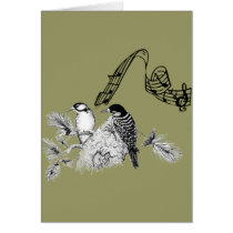 Vintage Birds Greeting Card