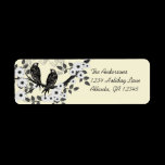 Vintage Birds Daisy Flowers Address Labels