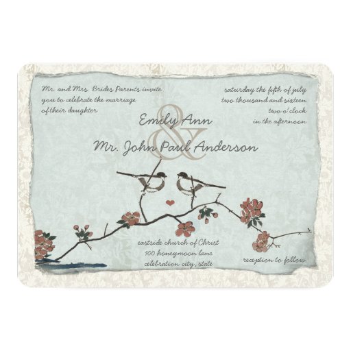 vintage blue bird wedding invitations vintage birds damask wedding invitations zazzle vintage blue bird wedding invitations vintage birds damask wedding invitations zazzle