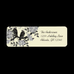 Vintage Birds Hand Drawn Flowers Labels