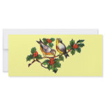 Vintage Birds in Holly Custom Rack Card