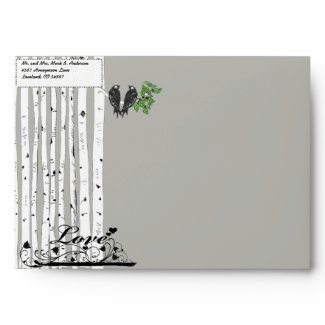 Vintage Birds Love Wedding Envelopes envelope