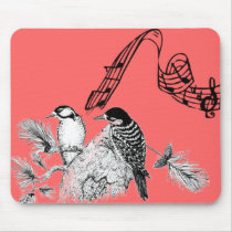 Vintage Birds Mouse Pad