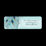 Vintage Birds Musical Love Peacock Feather Address