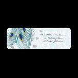Vintage Birds Musical Peacock Feather  Address